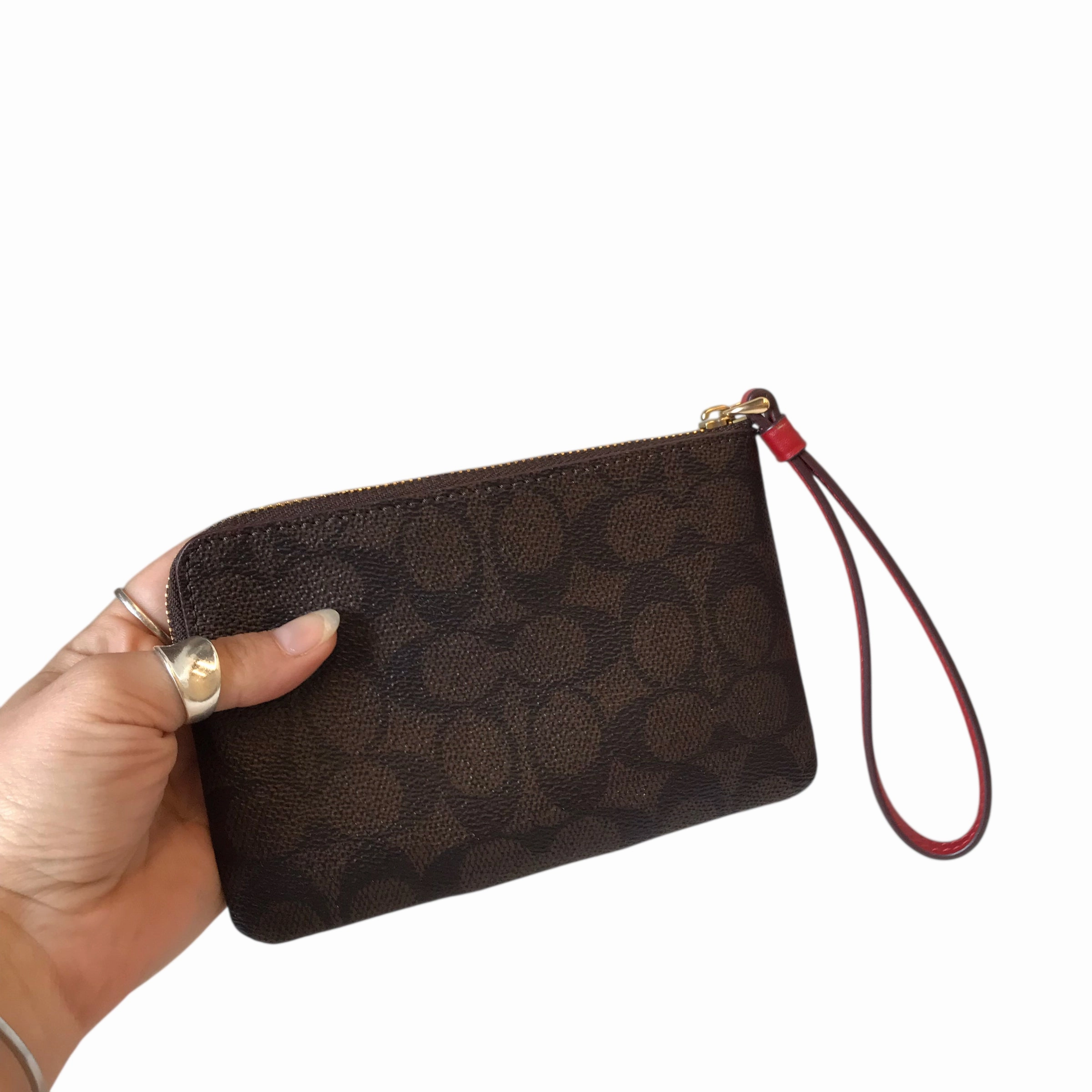 Wristlet Designer By Coach In Brown, Size:Small