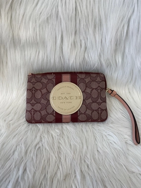 WRISTLET DESIGNER by COACH In MAROON, Size: LARGE