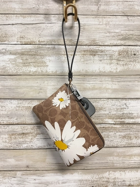 Wristlet Designer By Coach In Tan & White, Size:Small