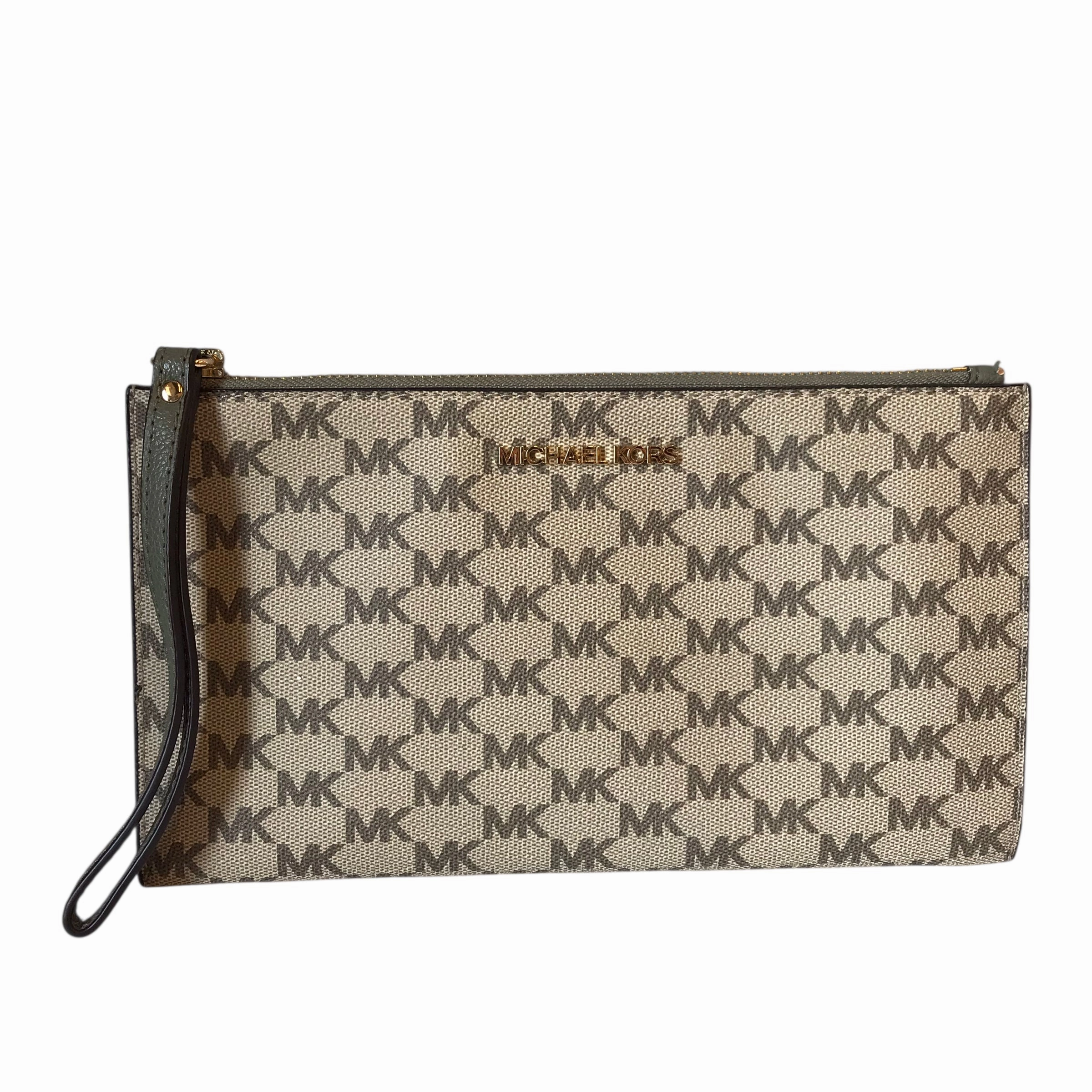 Wristlet Designer By Michael Kors In Beige, Size:Large
