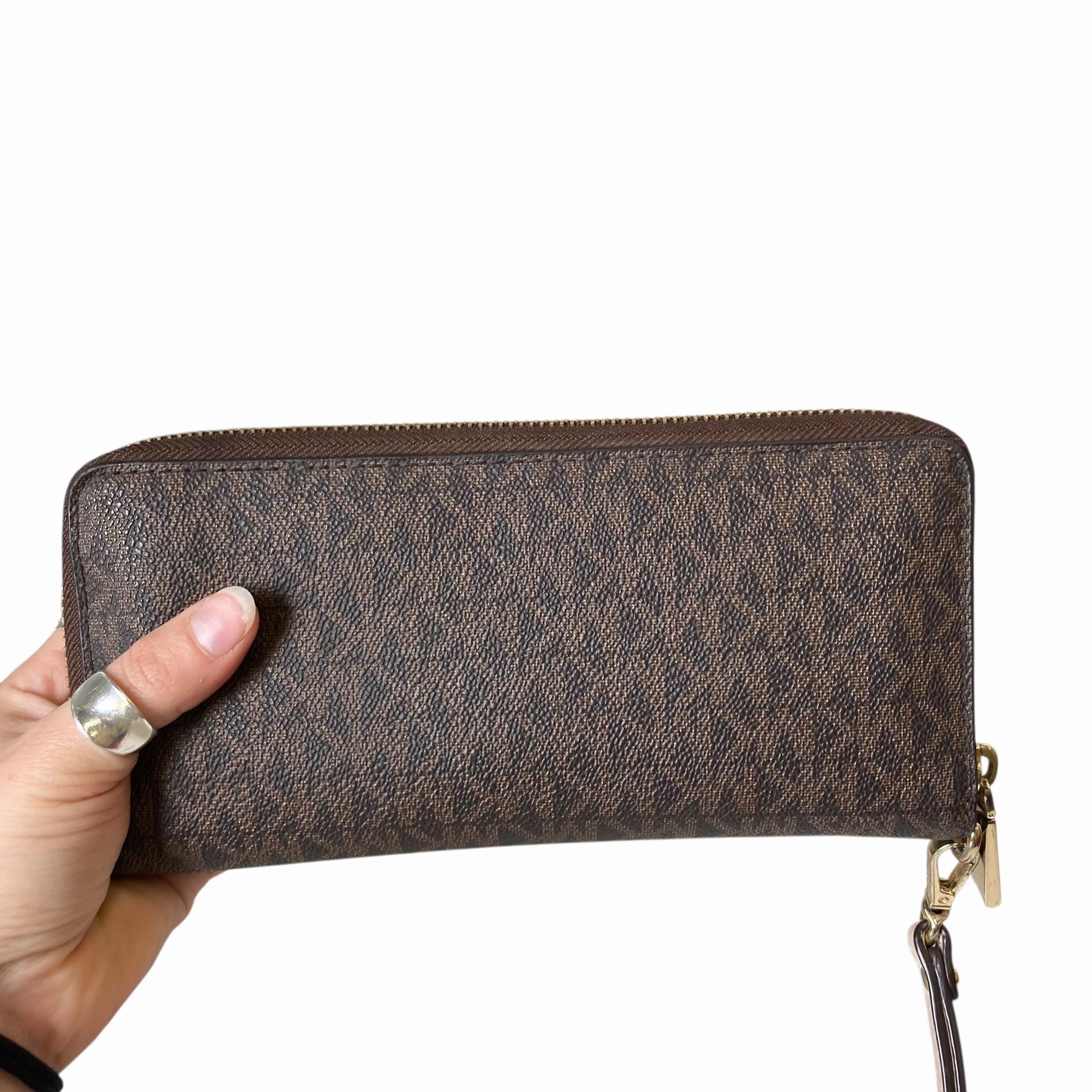 Wristlet Designer By Michael Kors In Brown, Size:Large