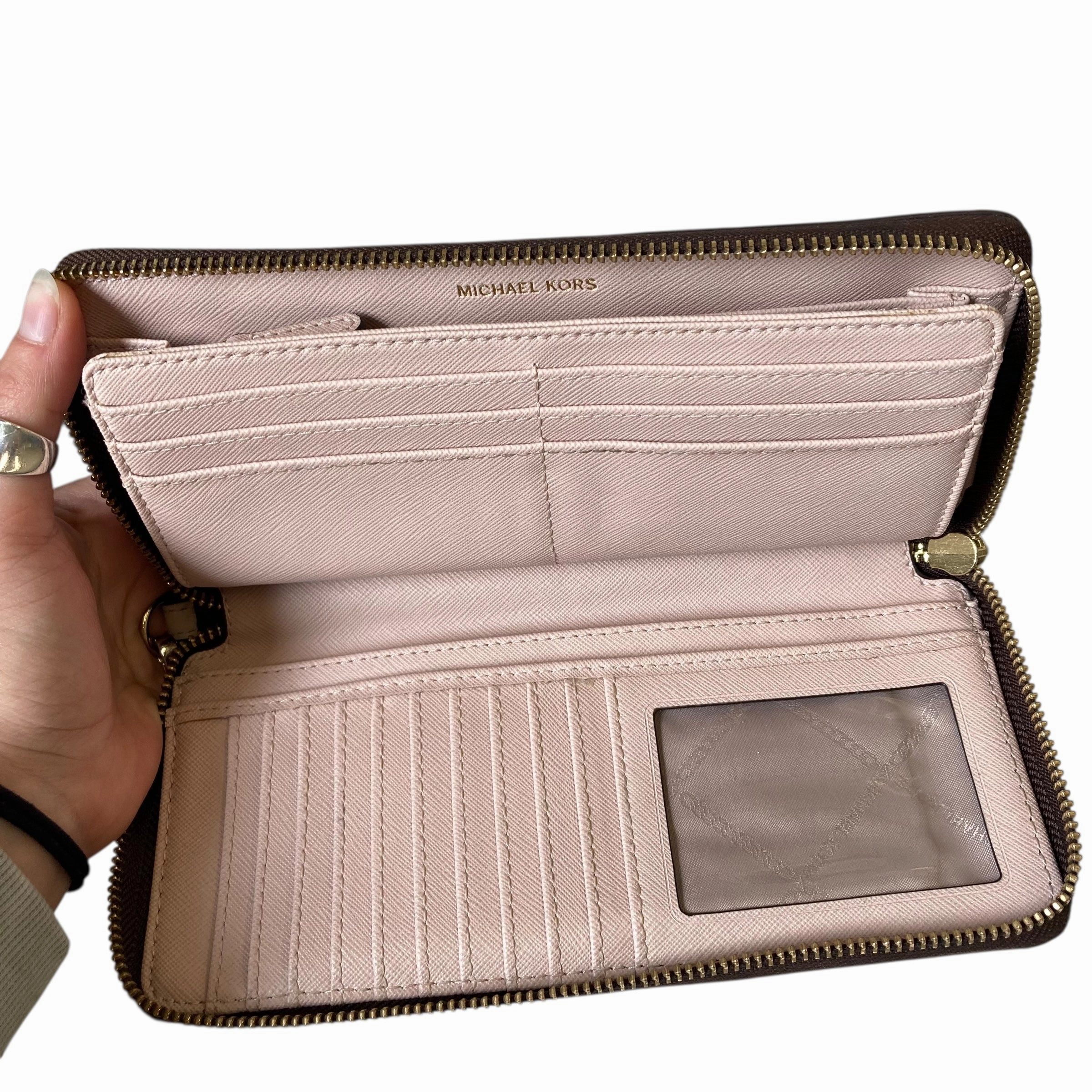 Wristlet Designer By Michael Kors In Brown, Size:Large