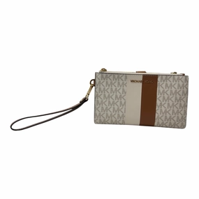 Wristlet Designer By Michael Kors In White, Size:Medium