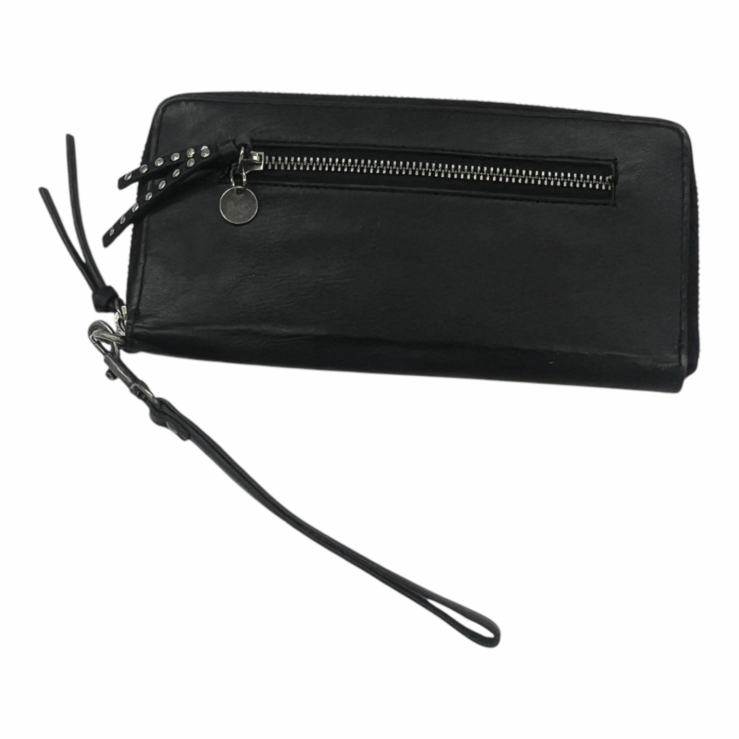 Wristlet Leather By Lucky Brand In Black, Size:Medium