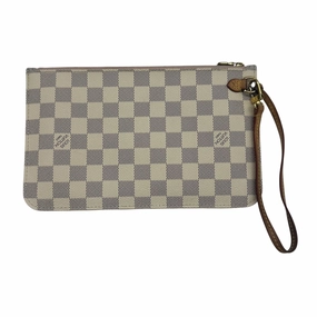 Wristlet Luxury Designer By Louis Vuitton In Cream, Size:Medium