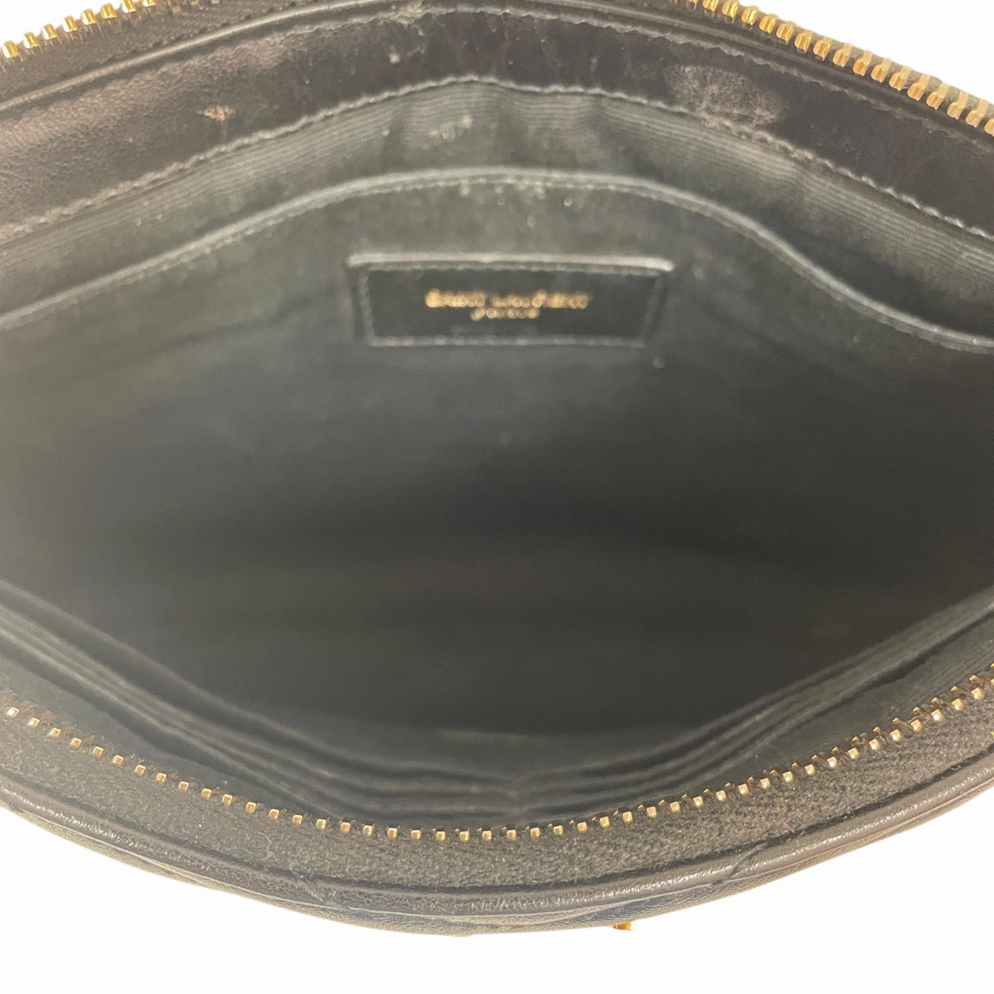 Wristlet Luxury Designer By Yves Saint Laurent In Black, Size:Medium