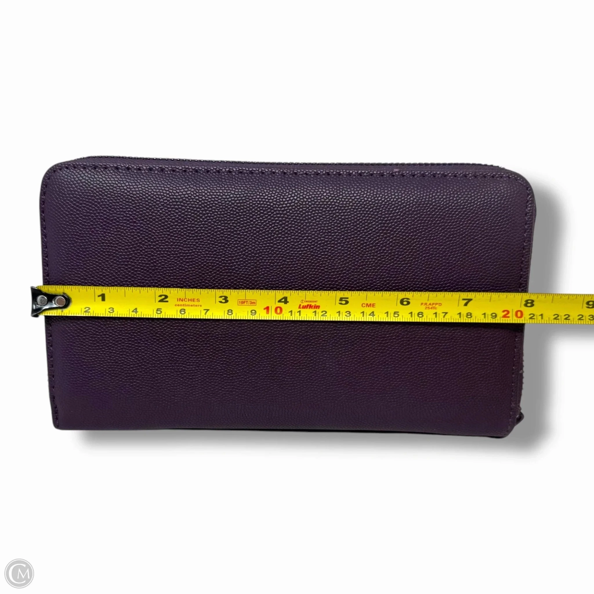 XO Zip Around Long Wallet WristletBy Betsey Johnson In Midnight Plum, Size: Medium