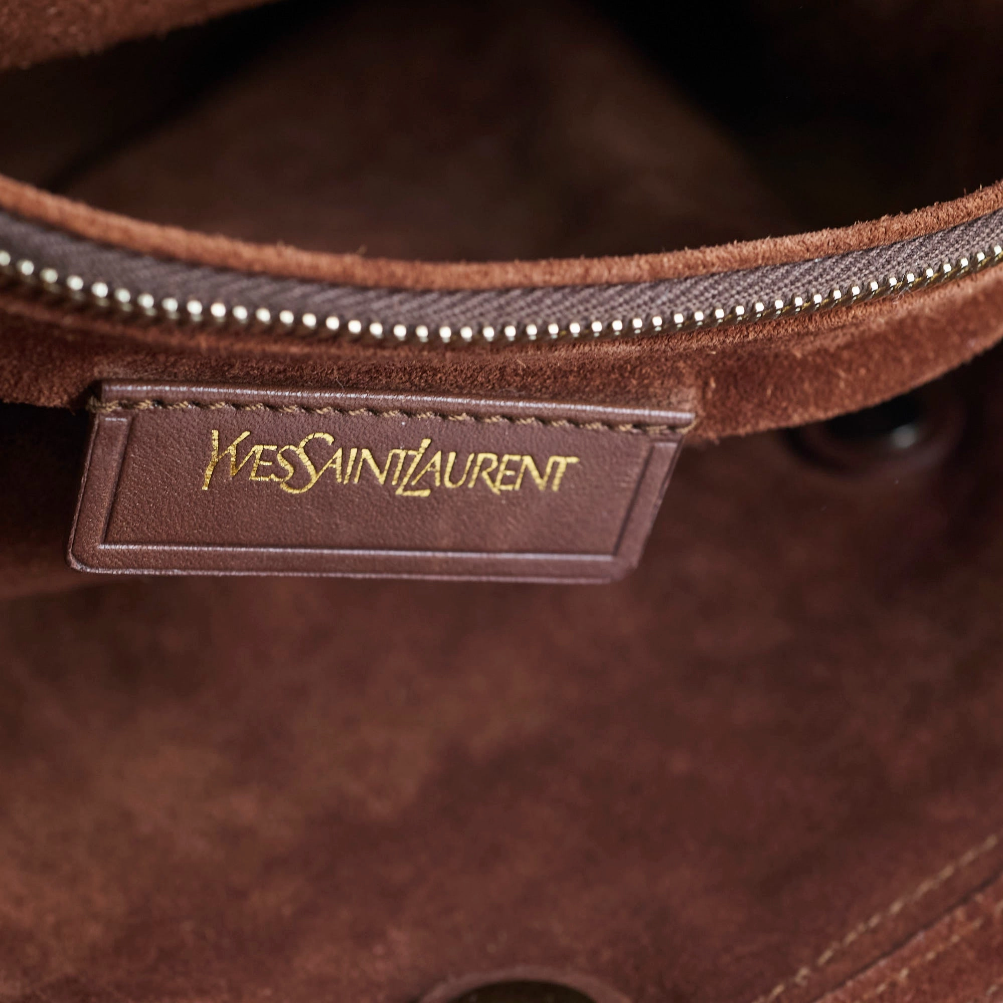 Yves Saint Laurent Medium Muse Bag Ostrich/ Calfskin/ Suede