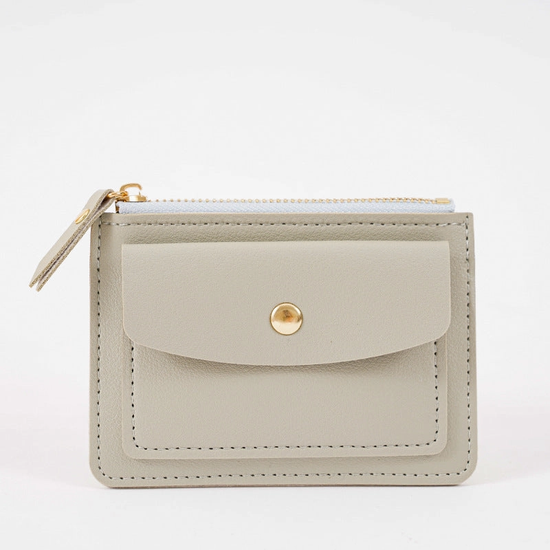 Zipper buckle card bag wallet