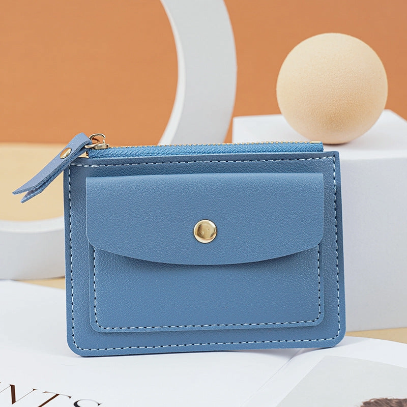 Zipper buckle card bag wallet